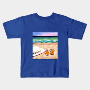 Barefoot On The Beach Kids T-Shirt